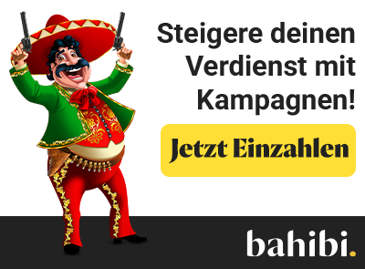 Spielfigur mit Sombrero neben dem Einzahlen Button